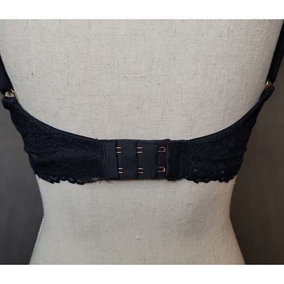 Savage X Fenty BLACK Lace Padded Balconette bra 32DDD - Picture 3 of 12